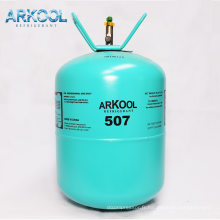 Gas réfrigérant R507 avec cylindre jetable 99,9% de pureté élevée
